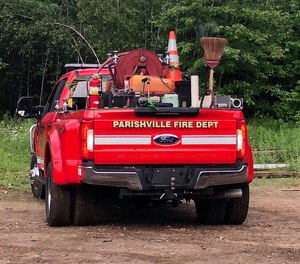 A Parishville Volunteer Fire Department firefighter-EMT was critically injured in a crash while responding to a call in his personal vehicle Tuesday.
