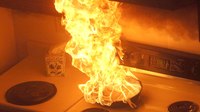 How to put out a kitchen fire