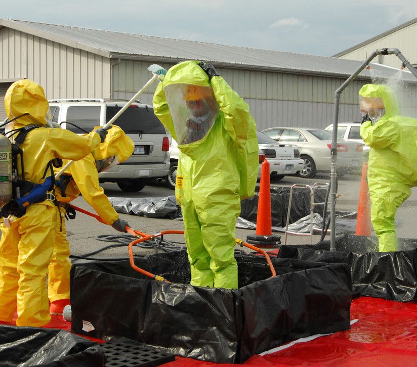 how do hazmat suits protect against radiation