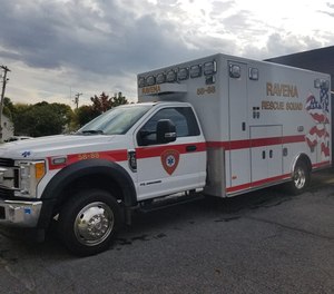 A Ravena Rescue Squad ambulance was rear-ended by a tractor-trailer while carrying a woman who had just given birth to one of two premature twins. The ambulance continued to the hospital after the crash so the patient could safely deliver the second twin.