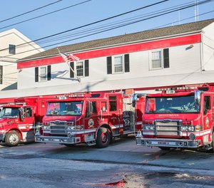 Bridgewater firefighters were credit with saving a man's life after rescuing him from a burning hotel room.