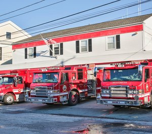 Bridgewater firefighters were credit with saving a man's life after rescuing him from a burning hotel room.