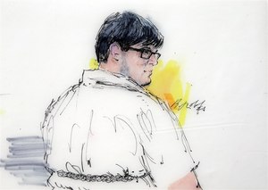 Enrique Marquez Jr. appears in federal court in Riverside, Calif. in this Dec. 21, 2015, courtroom file sketch. Image: AP Photo/Bill Robles