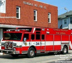 The career day crew and the basic life support ambulance were moved to the Linthicum Fire Station so the area could be treated.