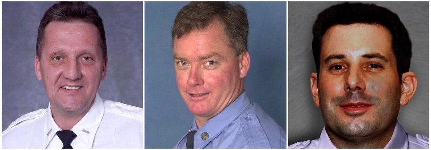 From left: FDNY Lt. Curtis Meyran, Lt. John Bellew and Lt. Joe DiBernardo Jr.