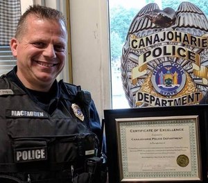 Police Chief Bryan MacFadden said he’ll be out of work for at least three weeks. (Photo/Canajoharie Police Facebook)