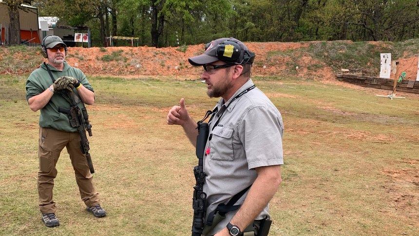 One of the three blocks of instruction Hearne taught was short range carbine.