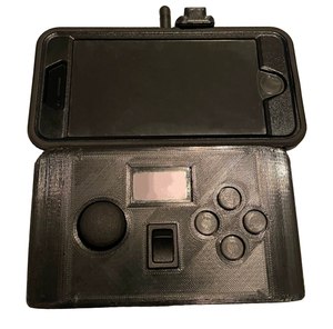 Like a drone, the handheld remote holds a phone that is used to see what the robot is seeing.