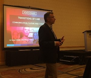 Lee Varner, Center for Patient Safety director of EMS services, described the importance of transitions of cares as critical to patient safety in a session at the Pinnacle EMS leadership conference.