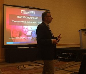 Lee Varner, Center for Patient Safety director of EMS services, described the importance of transitions of cares as critical to patient safety in a session at the Pinnacle EMS leadership conference.