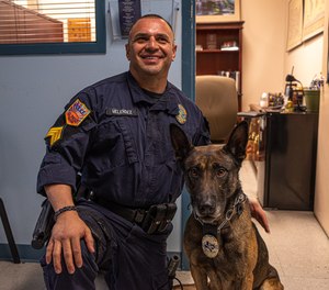 Sgt. Jesus Melendez and K-9 Johnny Cash.