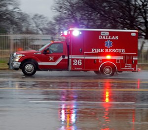 A Dallas Fire-Rescue ambulance was stolen from a hospital Tuesday morning.