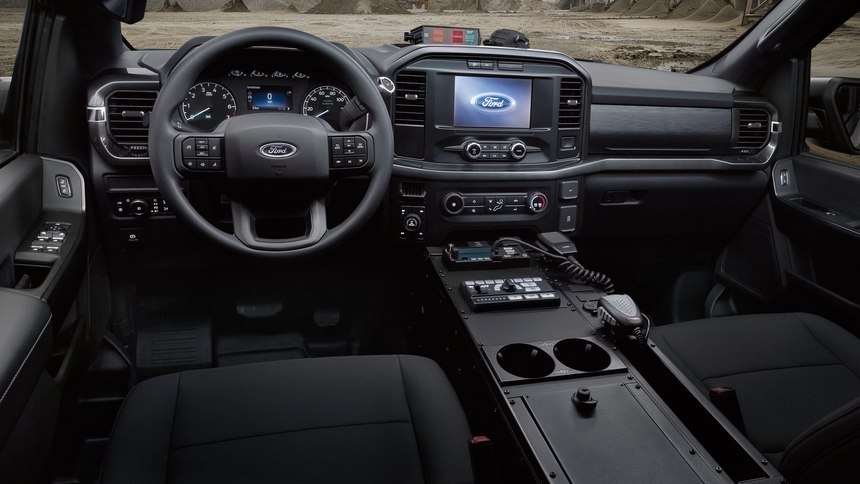 This photo shows the interior of the 2021 F-150.