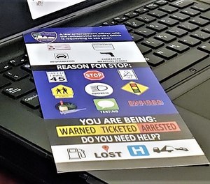 This is a newly designed placard to help communication between Jacksonville police and people with hearing issues.