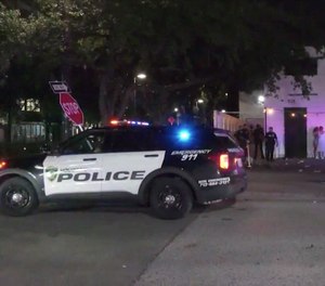 Scene of the shooting at Clé night club Monday, May 31, 2021, in Houston.