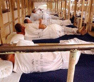 Overcrowding has been a habitual problem in Alabama's prisons. This 2003 photo shows the E Block of the Kilby Correctional Facilty filled to capacity.
