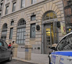 The NYPD's 9th Precinct stationhouse on E. 5th St. in Manhattan.