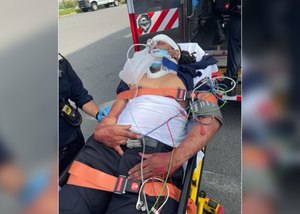The officer suffered a fractured skull, fractured eye orbitals and a broken nose during the attack.