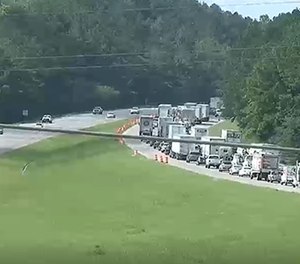 A pursuit in a stolen police car started in west Birmingham and ended on I-459 in Hoover Wednesday, Sept. 1, 2021.