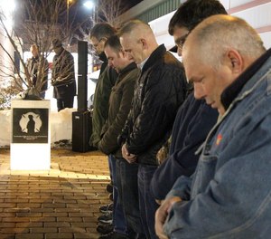 Members of Rescue 1 honor fallen Firefighter Jon Davies Sr.