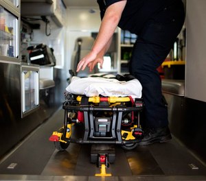 Erik Sonnenberg, a paramedic with Tualatin Valley (Ore.) Fire and Rescue, prepares an ambulance for inspection at their Newberg location.