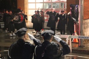Fallen Worcester Firefighter Christopher Roy was remembered on Dec. 9, 2019, the first anniversary of his line-of-duty death. A memorial was unveiled outside the Webster Square Fire station.