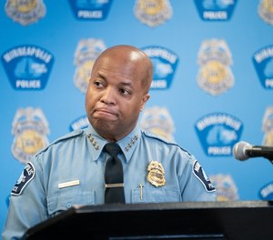 Minneapolis Chief Medaria Arradondo announces he will retire at the end of this term. Monday, Dec. 6, 2021 Minneapolis, Minn.