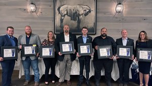 The 2021 graduates of Priority Ambulance Leadership Foundation’s EMS Leadership of Tomorrow program are (from left) Rob Rautio, Matt Behl, Misty Phillips, Wesley Melson, Richard Szymczyk, Michael Dowe, Joshua McGaughey, Tiffany Jimenez and Jake Lonas (not pictured).