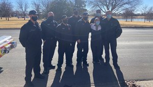 Jacob Ibarra, 20, is a big fan of firefighters. He got to meet several Lubbock firefighters on Wednesday.