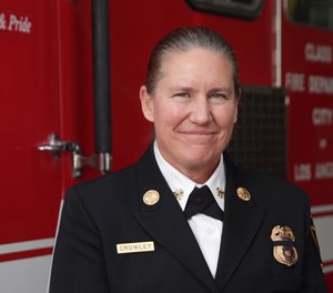 Kristin Crowley has been selected by Mayor Eric Garcetti to lead the Los Angeles Fire Department on Tuesday, Jan. 18, 2022.