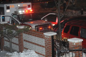 FDNY EMT Yadira Arroyo, 44, was trying to help Jose Gonzalez when she was killed. This is the ambulance she was using.