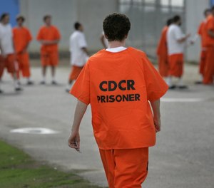 A prisoner at Donovan state prison in Otay Mesa on September 2, 2016.