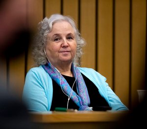 Nancy Crampton Brophy testifies in her trial on Mon., May 16, 2022.