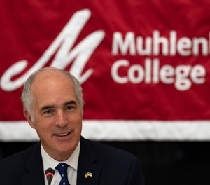 U.S. Sen. Bob Casey, D-Pa., speaks during a roundtable discussion Monday, July 25, 2022, on the Muhlenberg College campus in Allentown about the $231,000 the school received for its Inside/Out prison education program. (Photo/ Joseph Scheller)
