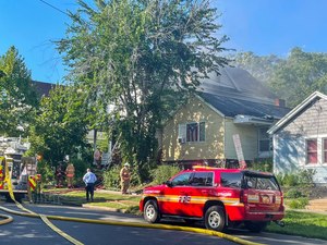 At least two Syracuse firefighters were injured Wednesday after a fire broke out in a North Side home.