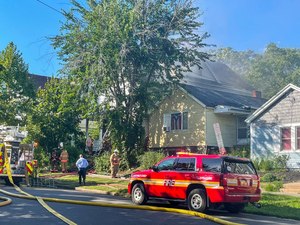 At least two Syracuse firefighters were injured Wednesday after a fire broke out in a North Side home.