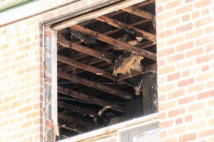 The fire broke out in a third-floor apartment on 130th St. near 23rd Ave. in College Point, Queens on Saturday. An girl, 8, was pronounced dead after she and two men were transported to New York Presbyterian-Queens.