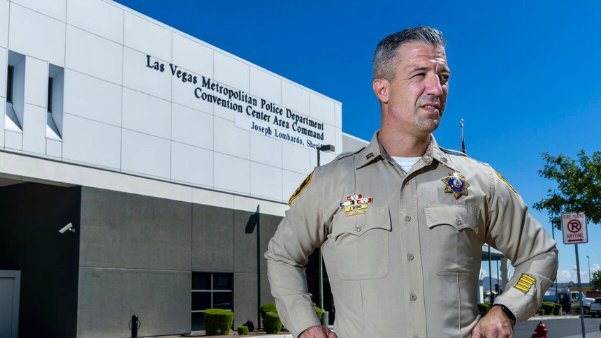 Metropolitan Police Department Capt. Joshua Bitsko was one of a dozen officers who made their way to the gunman’s 32nd-floor suite at Mandalay Bay on the night of the shooting. The team later broke through the door and encountered the shooter’s body.