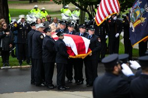 FDNY EMS Lt. Alison Russo was on duty, just steps away from EMS Station 49 in Astoria on Sept. 29, when she was stabbed. She died later at a hospital. She was promoted to captain at her funeral on Wednesday, Oct. 5, 2022.