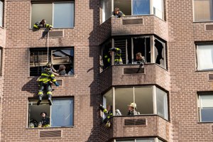 FDNY said Sunday that 43 civilians, firefighters and police officers were injured in the apartment fire Saturday.
