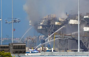 A July 2020 fire destroyed the amphibious assault ship Bonhomme Richard.