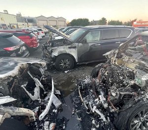 Multiple cars reportedly rented by President Biden's Secret Service over the Thanksgiving holiday caught fire on Monday morning.