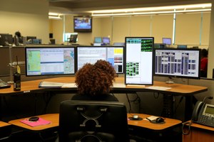 Operators answer emergency calls in 2015 at the Broward County 911 dispatch center at the Sunrise Public Safety Building.