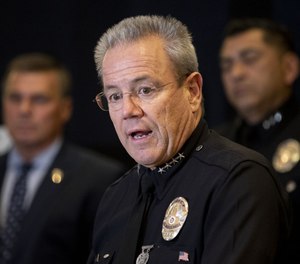 Los Angeles Police Chief Michel Moore announced Tuesday his interest in returning for a second five-year term.