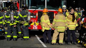 FDNY EMS providers and firefighters were at the scene of a fire in Midtown Manhattan on March 9, 2021.