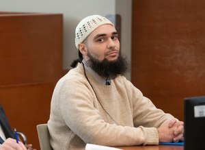 Jose Gonzalez was in court on Feb. 8 before the start of his trial for the March 2017 murder of FDNY EMT Yadira Arroyo.