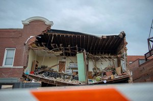 Kansas City Firefighter Dominic Biscari was driving a truck on Dec. 15, 2021 when it struck a Honda CRV. The force of the crash propelled the vehicles, causing them to hit a pedestrian before slamming into a building.