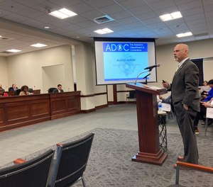 Alabama Department of Corrections Commissioner John Hamm talks to legislators about the agency's funding needs, staffing problems, and other issues on Feb. 22, 2023.