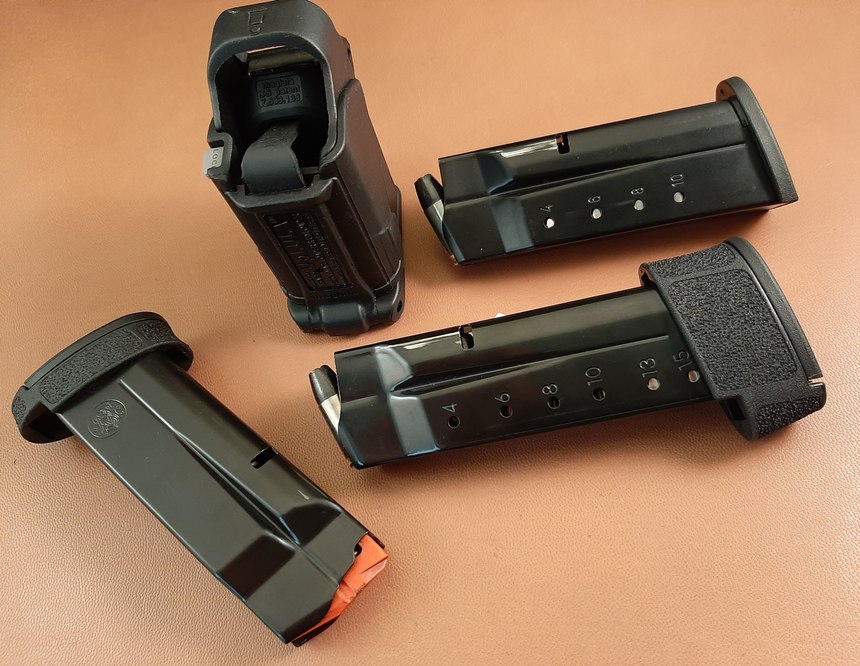 S&W does the consumer a solid by packing a 10, 13, and 15 round magazine AND a magloader with every Equalizer.