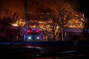 No injuries were reported at the Fountain of Life Center fire Monday night.